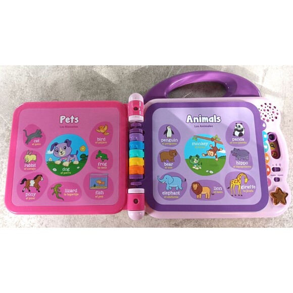 Leap Frog 100 Words Talking  Book Scout and Violet Bilingual Learning Toy - Picture 2 of 5